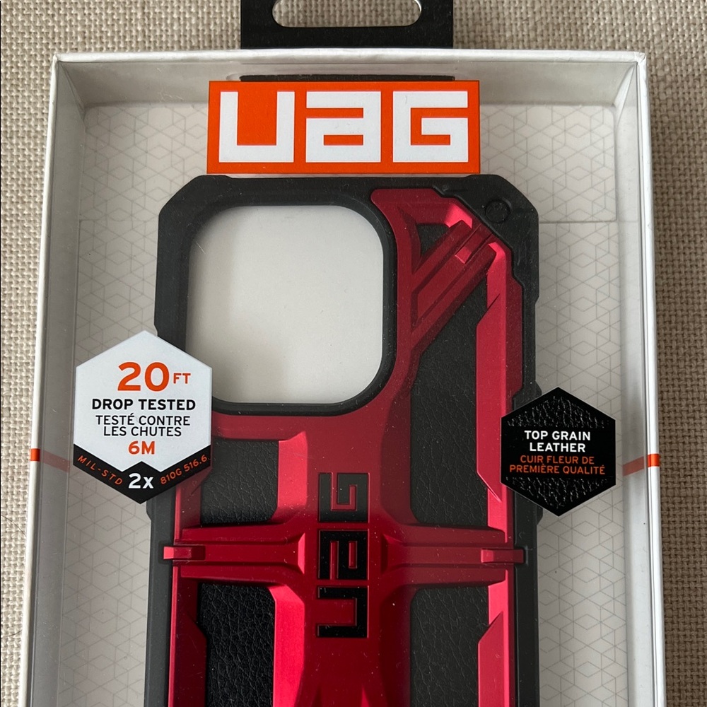 UAG Monarch Series iPhone 15 Pro Case - Red and Black - Picture 3 of 3